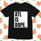 Black t-shirt with 'ATL IS DOPE.' text on a patterned background