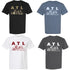 Four t-shirts with 'ATL' and city skyline design on a white background