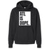 Black ATL Is Dope Atlanta hoodie with bold graphic print on front