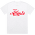 White Comfort Colors Classic Atlanta t-shirt with retro Atlanta script print