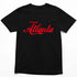 Black Classic Atlanta Comfort Colors t-shirt featuring retro Atlanta script design.