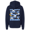 Navy blue God Watch Over Me While I Chase My Dreams hoodie with bold back graphic design