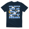 Navy God Watch Over Me While I Chase My Dreams t-shirt with large back graphic, faith-based inspirational apparel.