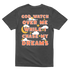 Pepper Gray God Watch Over Me While I Chase My Dreams t-shirt with large back graphic, faith-based inspirational apparel.