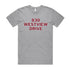 Heather gray t-shirt with '830 Westview Drive' in maroon text, honoring a shared legacy.