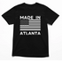 Black Made In Atlanta t-shirt featuring bold Atlanta graphic print