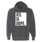 Pepper Gray ATL Is Dope Atlanta hoodie with bold graphic print on the front
